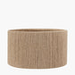 Paihia White Wash Wood Textured Short Table Lamp Base with Issa Natural Rope 30cm Cylinder Lampshade