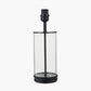Westwood Clear Glass and Black Metal Table Lamp Base