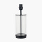 Westwood Clear Glass and Black Metal Table Lamp Base