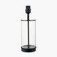 Westwood Clear Glass and Black Metal Table Lamp Base