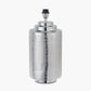 Zuri Large Shiny Silver Metal Pot Table Lamp Base with Henry 45cm Tobacco Handloom Cylinder Lampshade