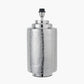 Zuri Large Shiny Silver Metal Pot Table Lamp Base with Henry 45cm White Handloom Cylinder Lampshade