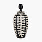 Elkorn Black and White Tall Coral Ceramic Table Lamp Base