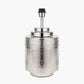 Zuri Shiny Silver Metal Pot Table Lamp Base