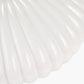 Emilia White Ribbed Glass and Gold Metal Oval Table Lamp Base with Zara 35cm Black Silk Lined Cylinder Lampshade