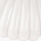 Emilia White Ribbed Glass and Gold Metal Oval Table Lamp Base with Stellan 35cm Gold Slubbed Silk Mix Gold Lined Cylinder Lampshade