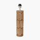 Aurelia Embossed Natural Wood Tall Table Lamp Base
