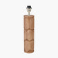 Aurelia Embossed Natural Wood Tall Table Lamp Base