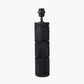 Aurelia Embossed Black Wood Tall Table Lamp Base