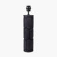 Aurelia Embossed Black Wood Tall Table Lamp Base