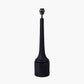 Marin Black Wood Tall Neck Table Lamp Base with Edward 40cm Natural Linen Cylinder Lampshade