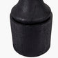 Marin Black Wood Tall Neck Table Lamp Base with Edward 40cm Natural Linen Cylinder Lampshade