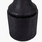 Marin Black Wood Tall Neck Table Lamp Base with Vienna 40cm Black Chevron Mushroom Pleat Lampshade
