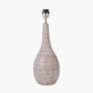 Ioan Grey Engraved Wood Bottle Table Lamp Base