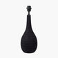 Ioan Black Engraved Wood Bottle Table Lamp Base