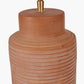 Sierra Natural Tall Ribbed Terracotta Table Lamp Base