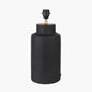 Sierra Black Tall Ribbed Terracotta Table Lamp Base