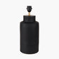 Sierra Black Tall Ribbed Terracotta Table Lamp Base