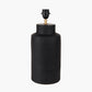 Sierra Black Tall Ribbed Terracotta Table Lamp Base