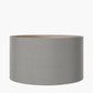 Sofia Sage and Silver Enamel 3 Ball Table Lamp Base with Harry 35cm Steel Grey Cotton Mix Cylinder Lampshade