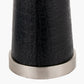 Laurence Black Croc Leather and Silver Table Lamp Base with Milos 35cm Natural Linen Tapered Lampshade
