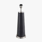 Laurence Black Croc Leather and Silver Table Lamp Base