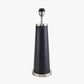 Laurence Black Croc Leather and Silver Table Lamp Base