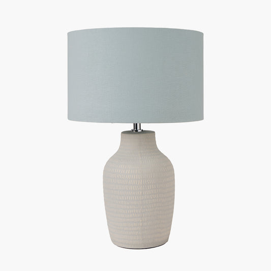 Kai Duck Egg Textured Tall Ceramic Table Lamp