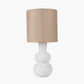 Aaliyah White Curved Bottle Ceramic Table Lamp