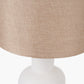 Aaliyah White Curved Bottle Ceramic Table Lamp