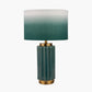 Lushan Green Scalloped Ceramic Table Lamp