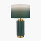 Lushan Green Scalloped Ceramic Table Lamp