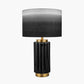 Lushan Black Scalloped Ceramic Table Lamp