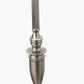Canterbury Antique Silver Metal Floor Lamp Base with Henry 45cm White Handloom Cylinder Lampshade