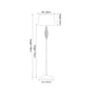 Jenna Antique Brass Metal Twist Detail Floor Lamp