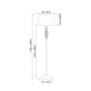 Jenna Antique Brass Metal Twist Detail Floor Lamp