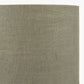 Langston Nickel Metal Column Floor Lamp Base with Edward 45cm Pistachio Green Linen Cylinder Lampshade