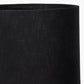 Langston Nickel Metal Column Floor Lamp Base with Lino 45cm Black Self Lined Linen Cylinder Lampshade