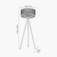 Rabanne Slatted Antique Wood Tripod Floor Lamp
