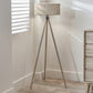 Rabanne Slatted Antique Wood Tripod Floor Lamp