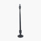 Captiva Antique Black Mango Wood Floor Lamp Base with Thiago 45cm Cinnamon Stripe Mushroom Pleat Tapered Lampshade