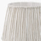 Captiva Antique Black Mango Wood Floor Lamp Base with Thiago 45cm Natural Stripe Mushroom Pleat Tapered Lampshade