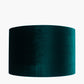 Langston Satin Brass Metal Column Floor Lamp Base with Bow 45cm Forest Green Velvet Cylinder Lampshade