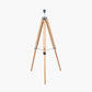 Sumba Bamboo Tripod Floor Lamp Base with Rouen 40cm White Boucle Cylinder Lampshade