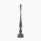 Alia Grey Wash Turned Mango Wood Floor Lamp Base with Thiago 45cm Cinnamon Stripe Mushroom Pleat Tapered Lampshade