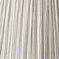Alia Grey Wash Turned Mango Wood Floor Lamp Base with Thiago 45cm Natural Stripe Mushroom Pleat Tapered Lampshade