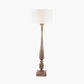 Alia Grey Wash Turned Mango Wood Floor Lamp Base