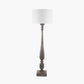 Alia Grey Wash Turned Mango Wood Floor Lamp Base