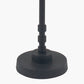 Rhode Matt Black Stick Metal Floor Lamp Base with Bow 40cm Slate Velvet Cylinder Lampshade
