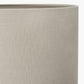 Langston Matt Black Metal Column Floor Lamp Base with Lino 45cm Grey Self Lined Linen Cylinder Lampshade